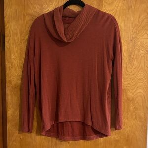 Lou & Grey Terracotta Cowl Neck Sweater